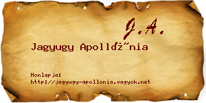 Jagyugy Apollónia névjegykártya